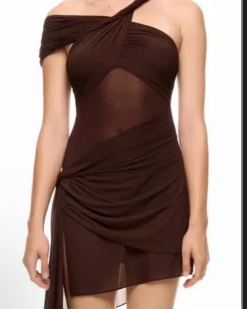 Captivating One-Shoulder Cocktail Dress - Image 1