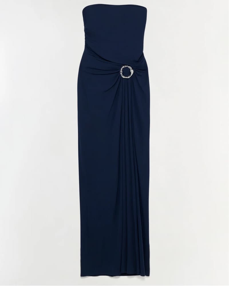Simkhai Navy Strapless Gown - Image 4