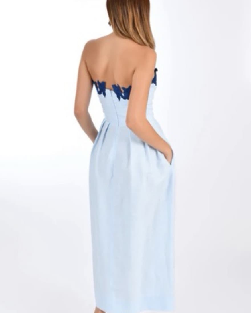 Famn Mon Lorr Embroidered Midi Dress  - Image 2