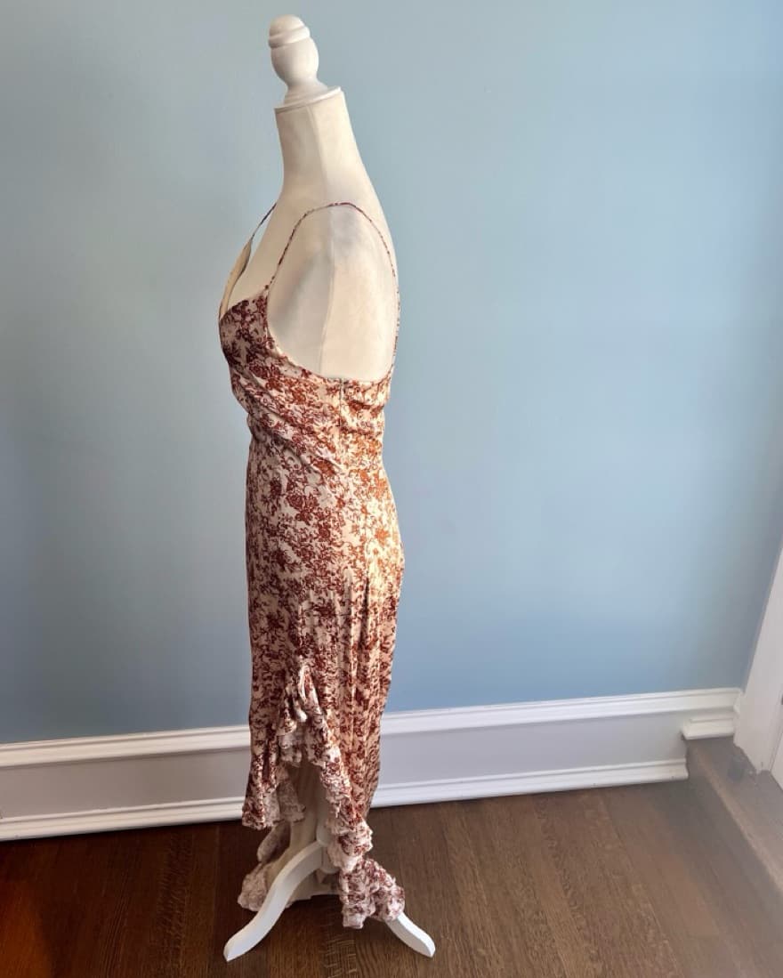 Caroline Constas Ruffle Slip Gown Small - Image 2