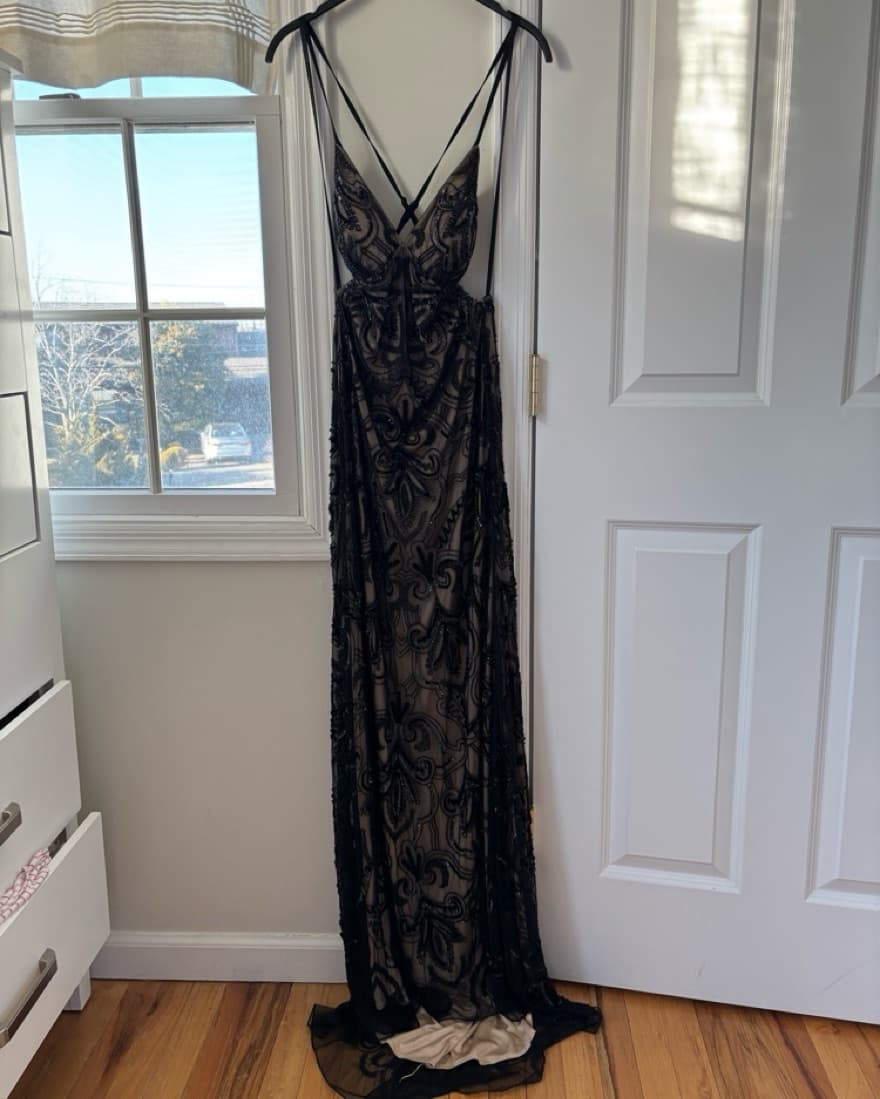 Black Beaded Formal Dress (Prom) - Image 2