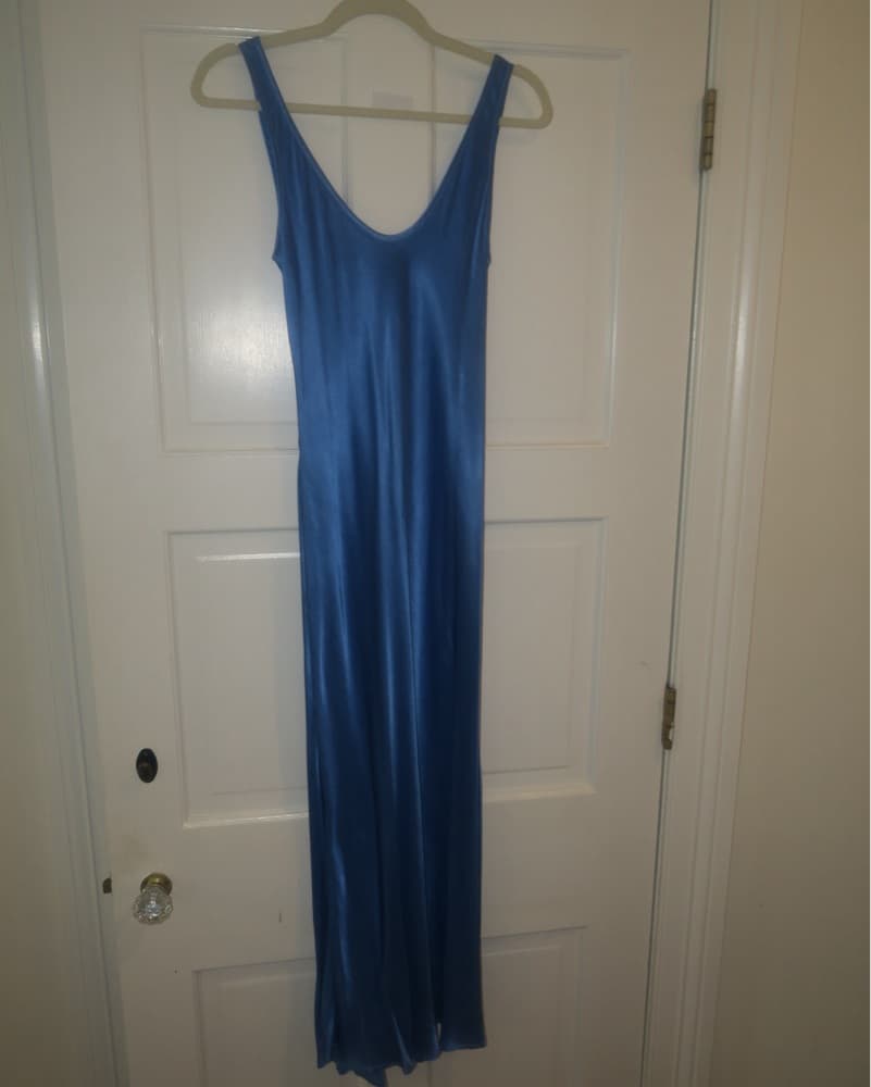 Silk Blue Dress - Image 2