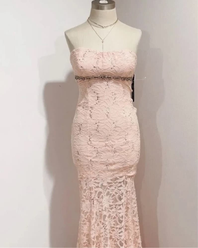 Pink Lace Prom/hoco Dress - Image 1