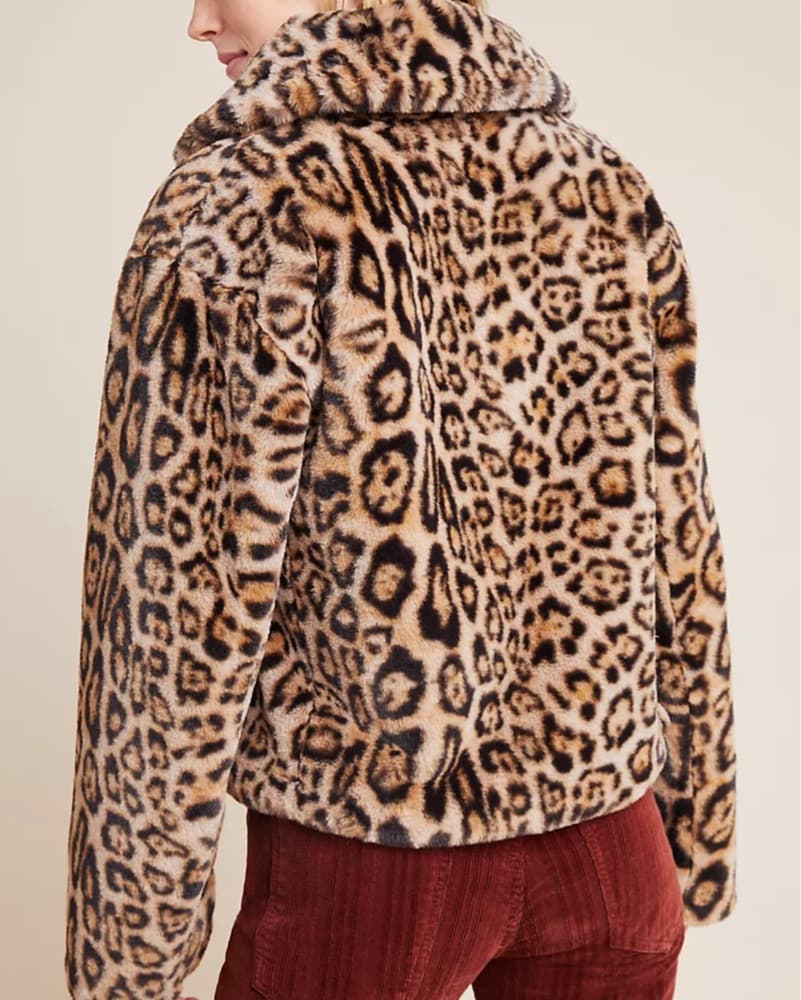 Faux Fur Leopard Jacket - Image 2