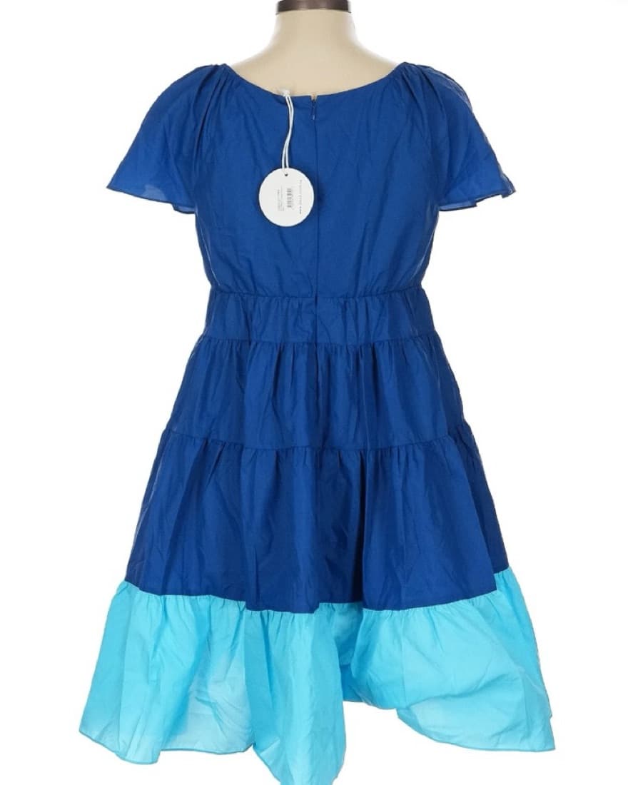 Staud Corsica Mini Dress in Blue - Image 2