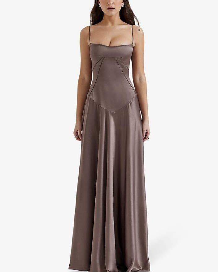 House of CB Anabella Dress Mushroom - Image 1