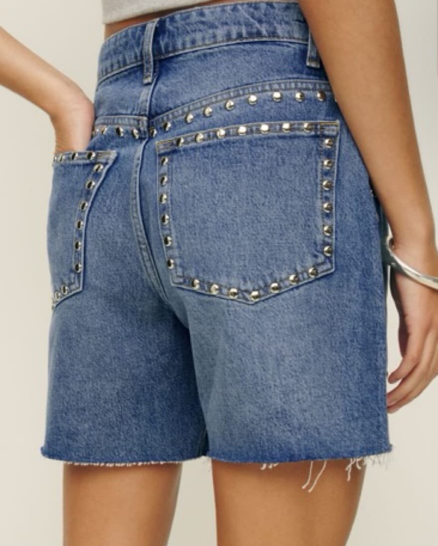 Raye Mid Rise Relaxed Jean Shorts - Image 3