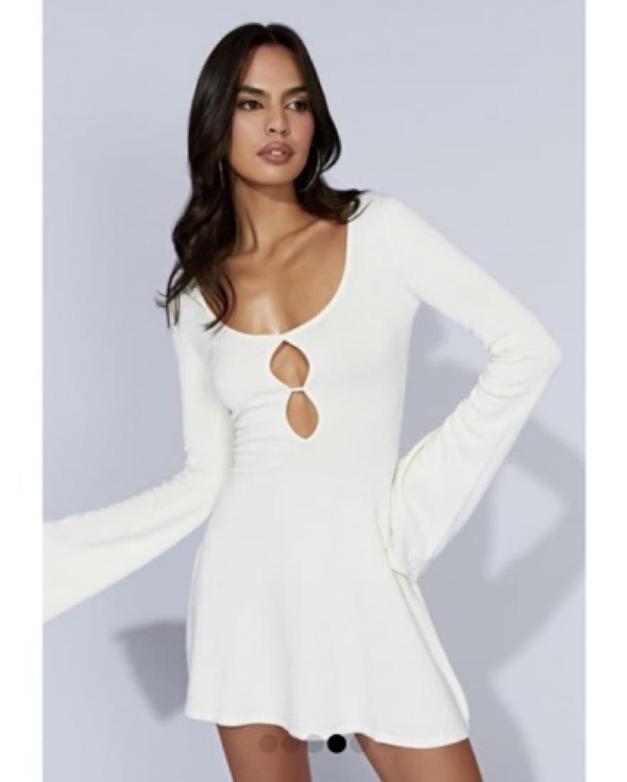 Meshki White Knit Dress - Image 1