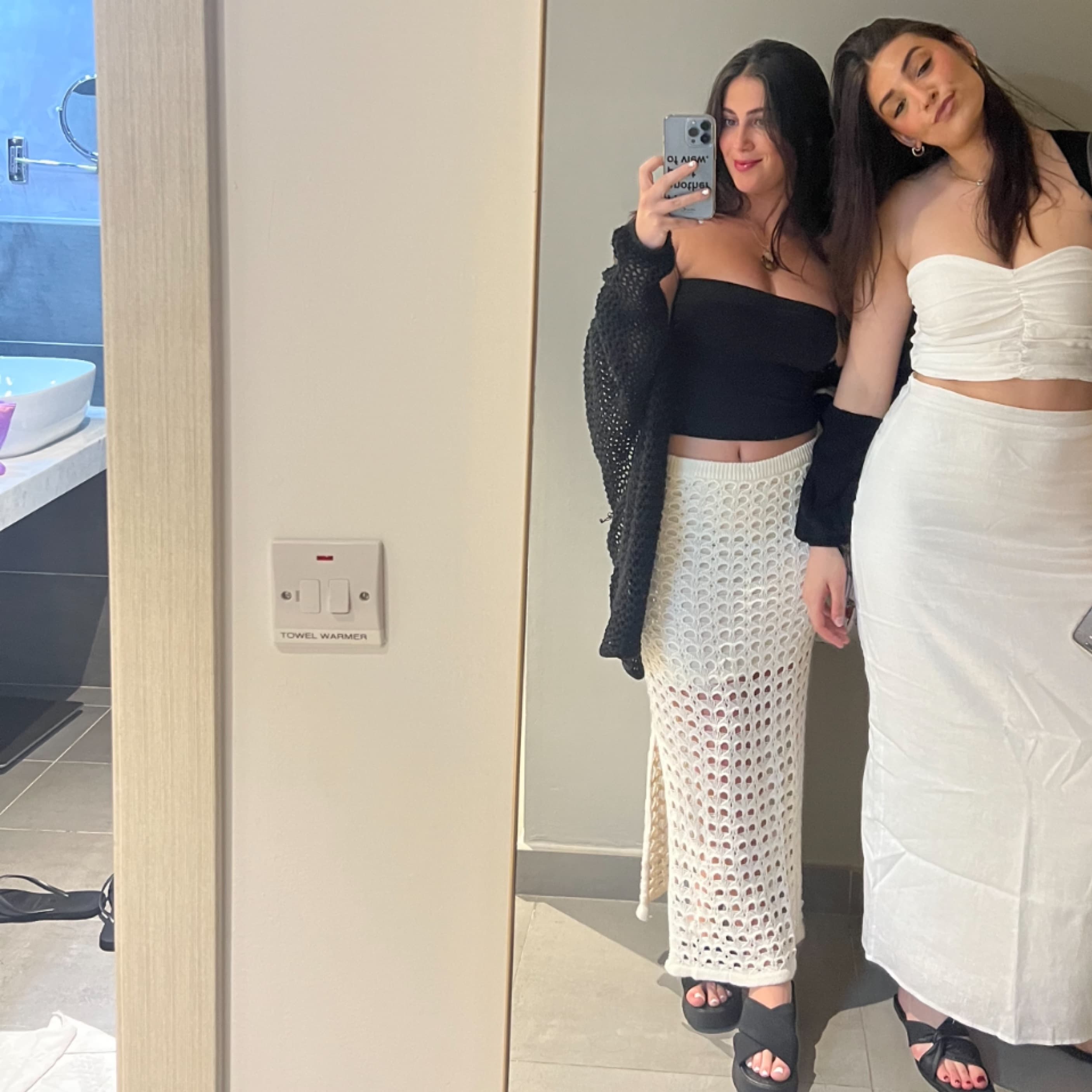 Ivory Crochet Maxi Skirt - Image 2