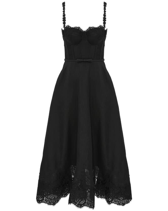 Zimmermann Hypnotic Linen-Silk Midi  - Image 1
