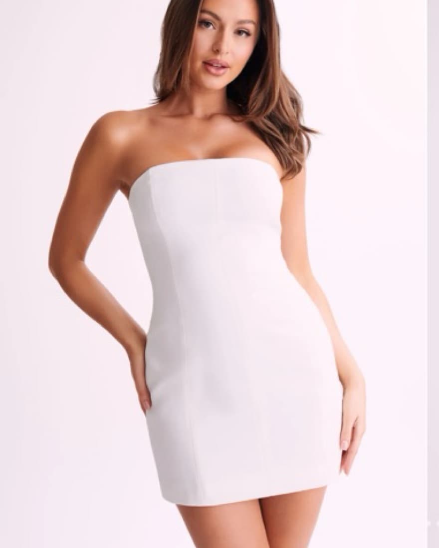 Meshki White Mini Dress - Image 1