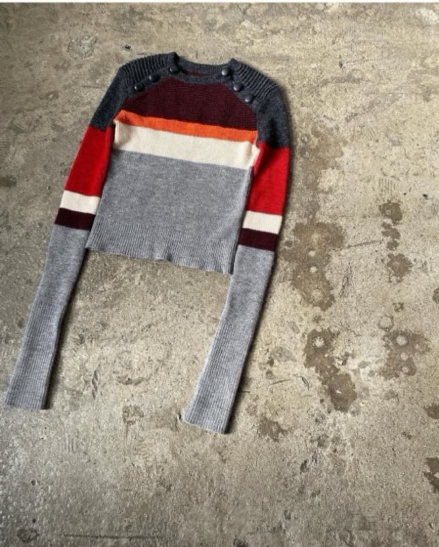 Colorblock Crewneck Knit Sweater - Image 4