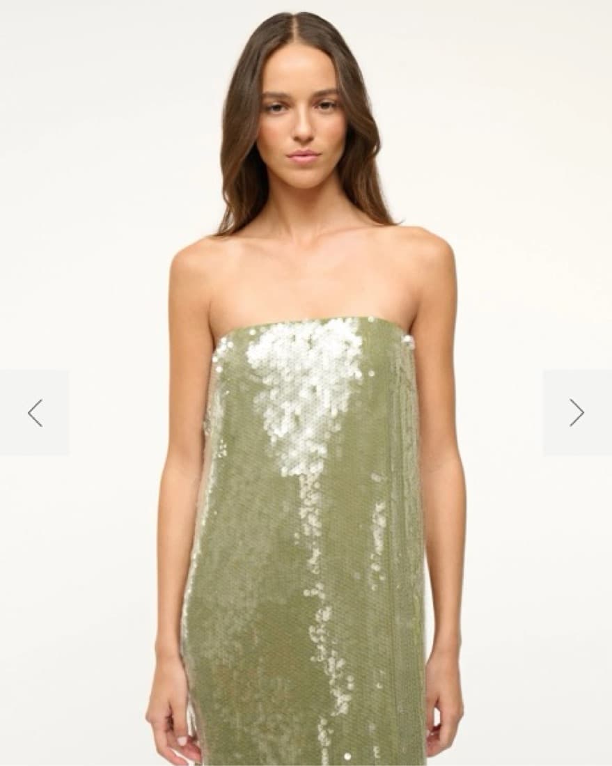 STAUD Casey Dress Garden Moss - Image 3