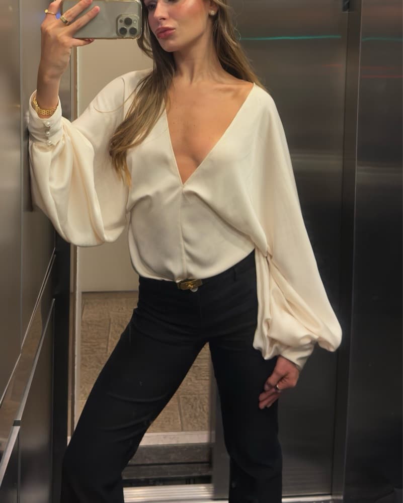 Alma Studio Deep V Plunge Top - Image 2