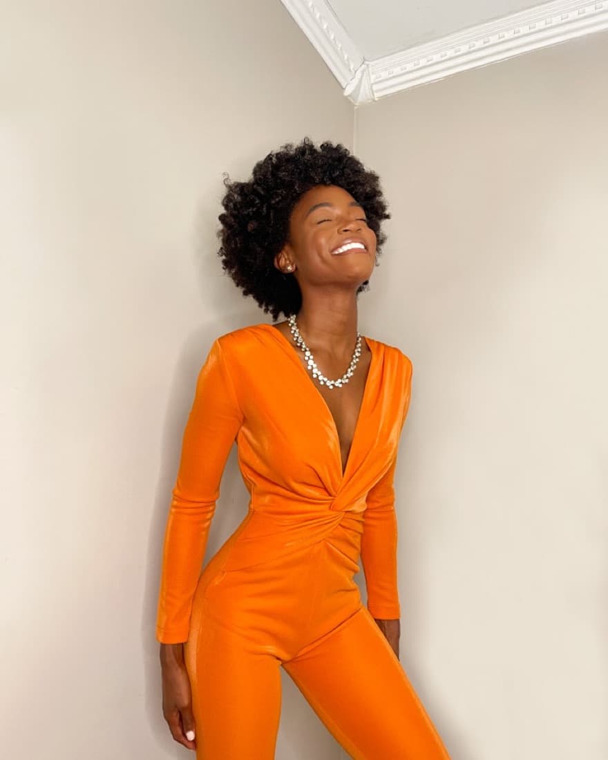 Cold Fire Orange Flared Legs Long Sleeve - Image 2