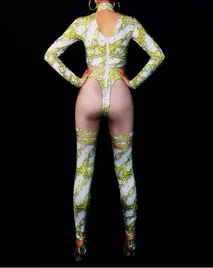 Gold Baroque Crystal Halloween Costume - Image 2