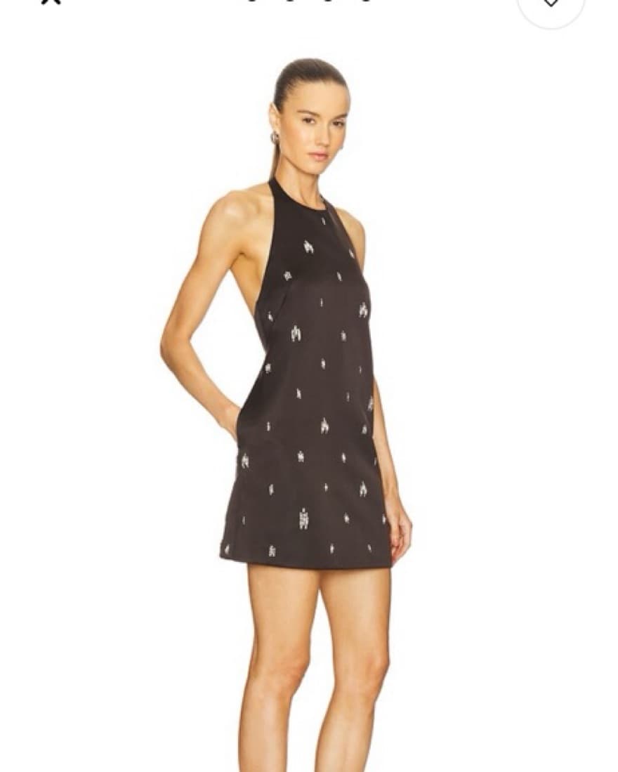 ALC Mini Brown Halter Dress - Image 2