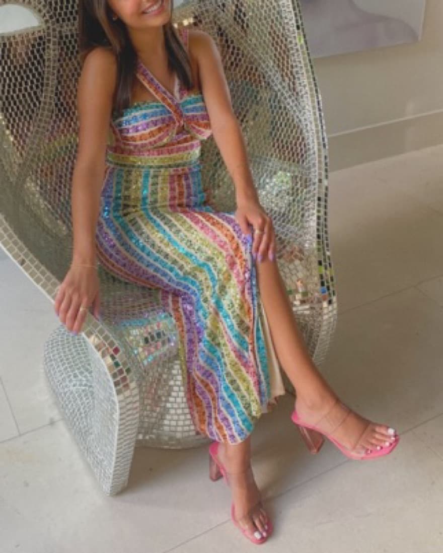 SAYLOR Eli Sequin Column Dress - Image 1