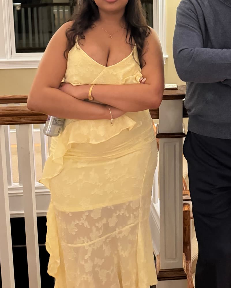 Yellow Lace Maxi Dress - Image 1