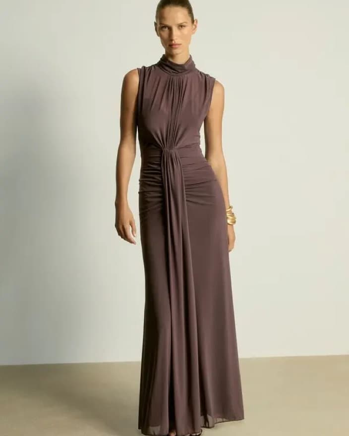 Reiss Daniella Sheer Rouched Maxi Dress  - Image 2
