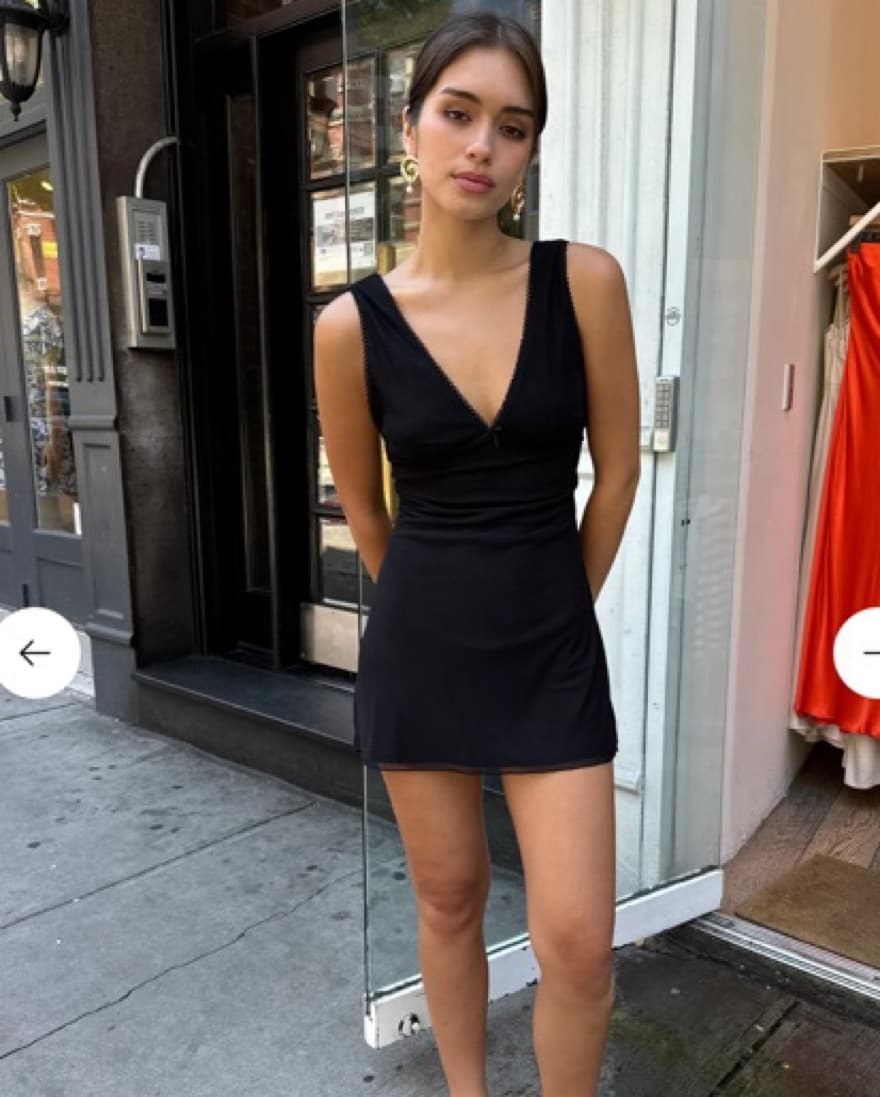Isalis Black Mini Dress - Image 4