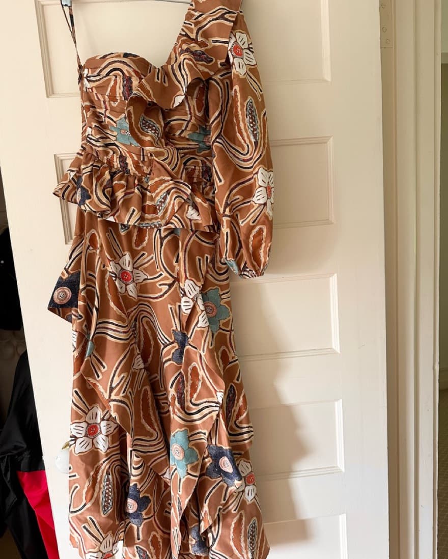 Ulla Johnson 00 Brown Floral Dress - Image 2