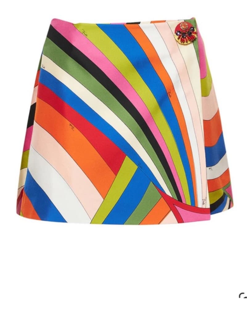 Pucci Iride Silk Wrap Skirt - Image 3