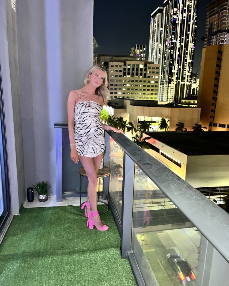 Vibrant Zebra-Print Mini Dress - Image 1