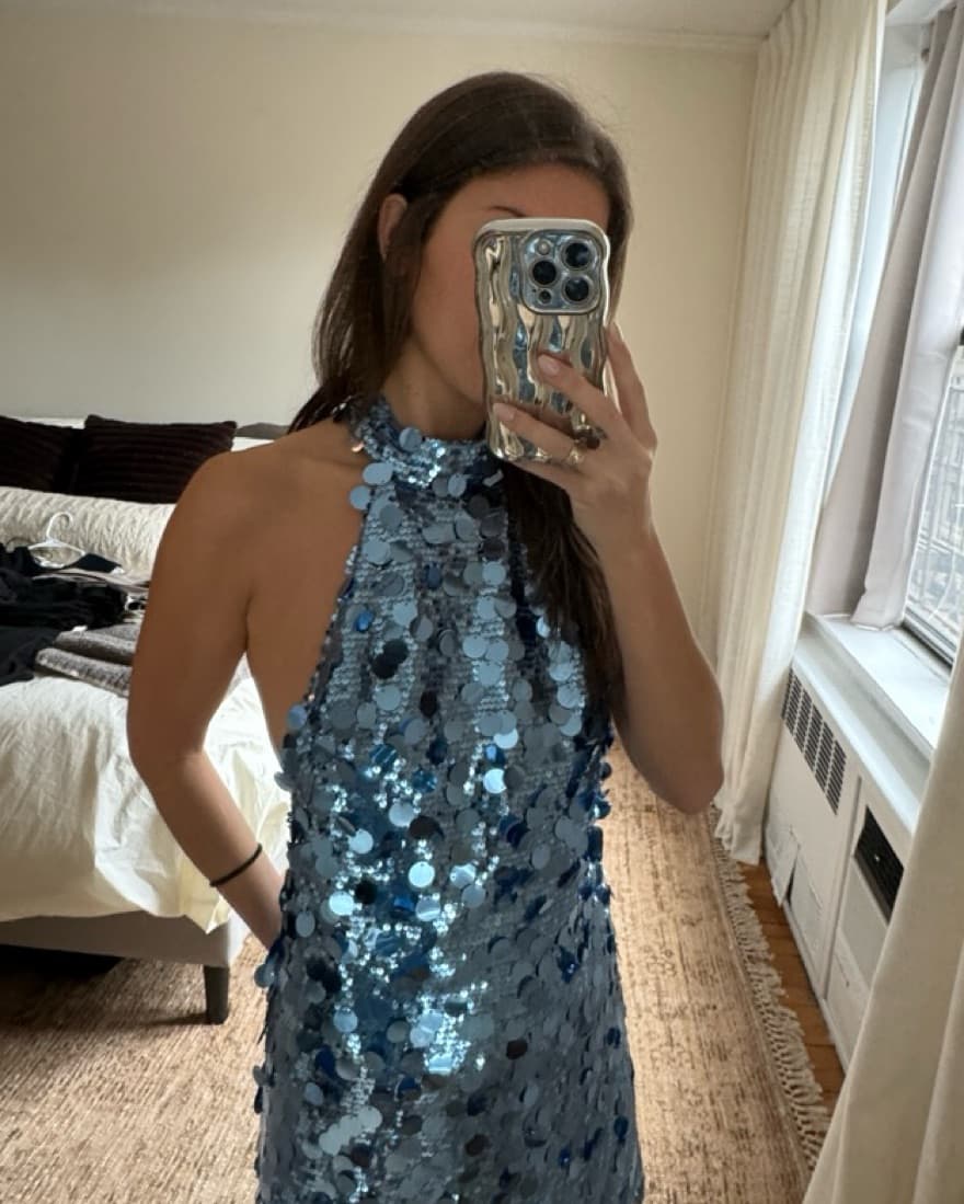 Bronx and Banco Blue Mini Sequin Dress  - Image 2