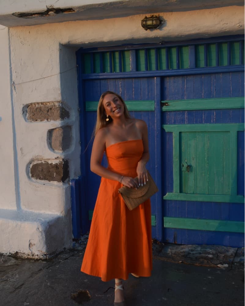 Orange Kate Spade Strapless Dress - Image 1