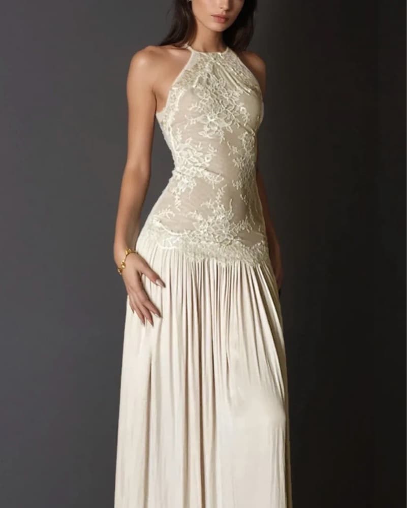 Cadwalader Lace Floral Ruch Maxi Dress - Image 3