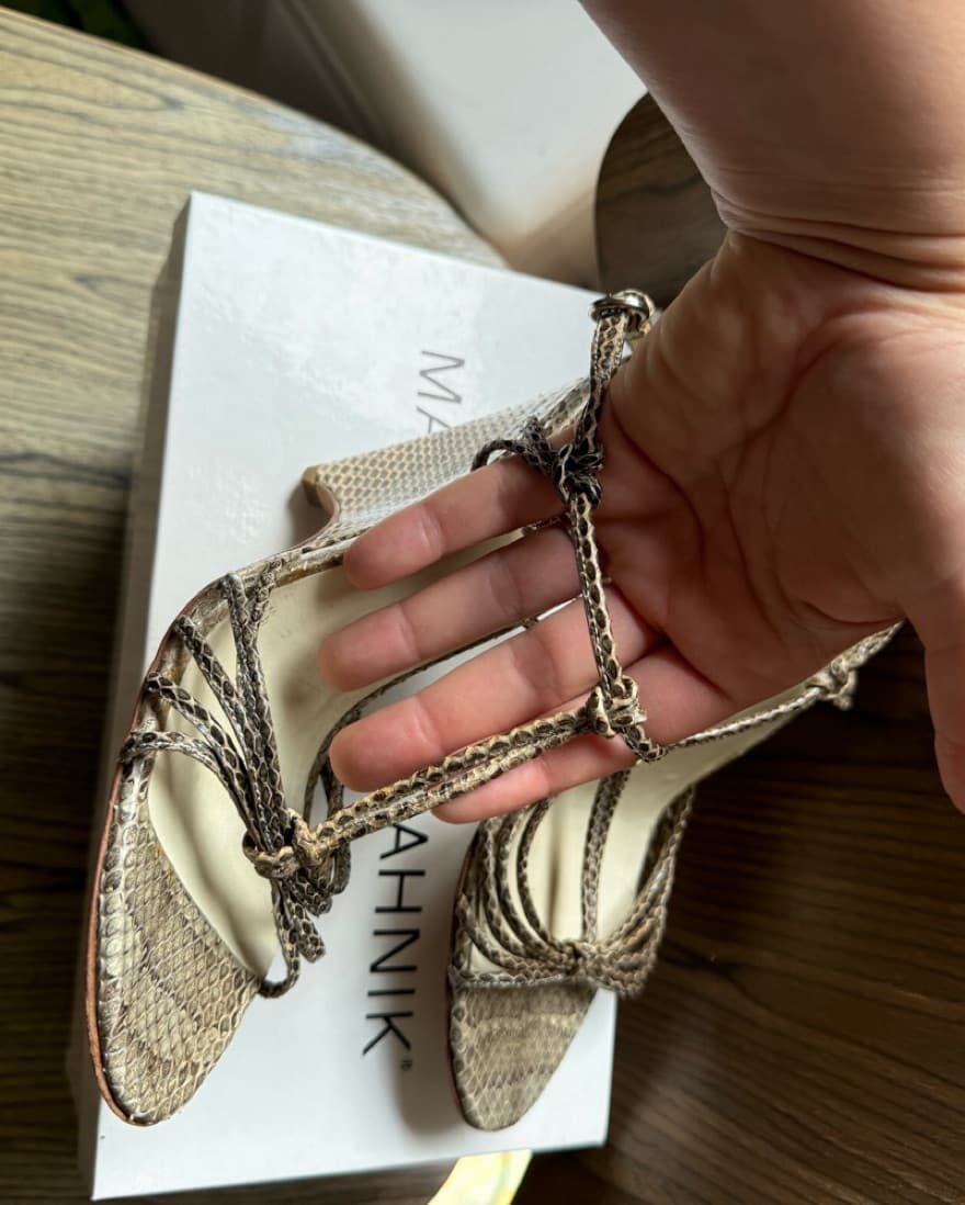 Vintage Miu Miu Snakeskin Wedge - Image 4