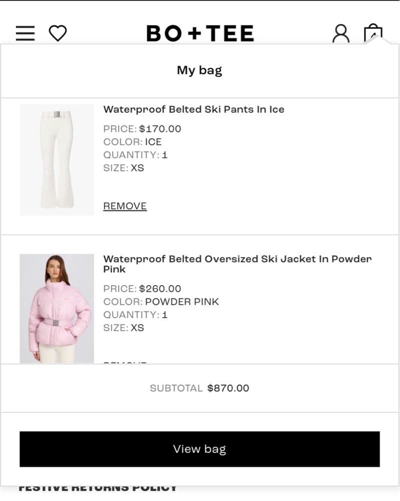 Bo + Tee Pink & White set (XS)  - Image 5