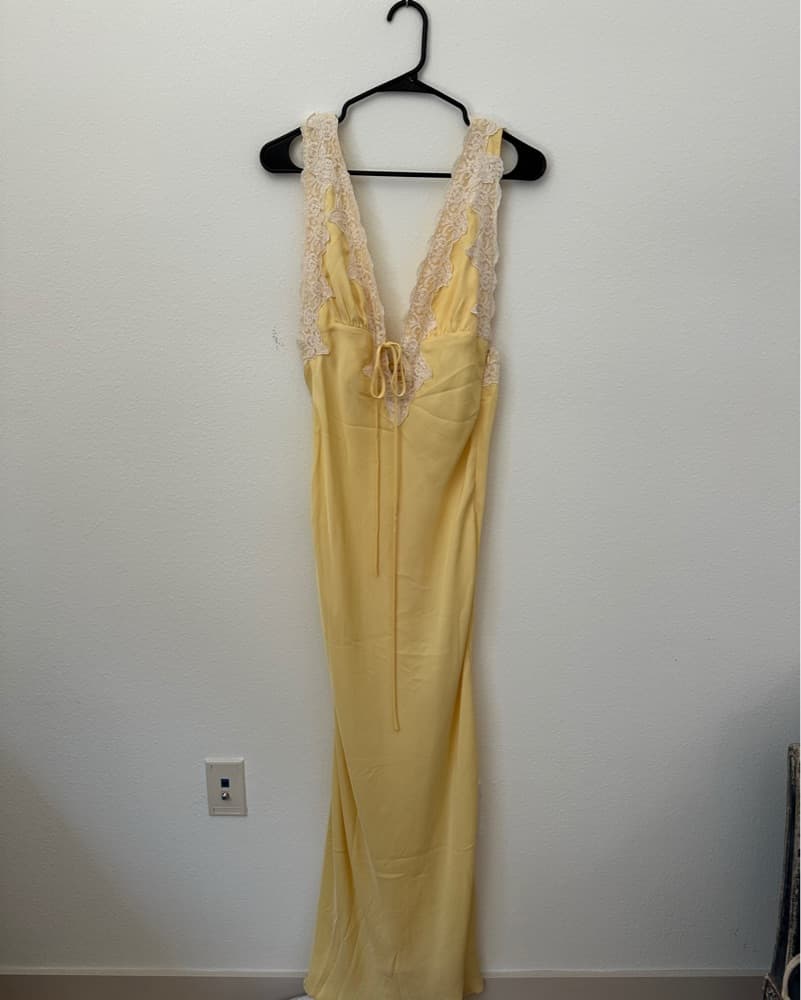 Butter Yellow Lace Dress  - Image 1