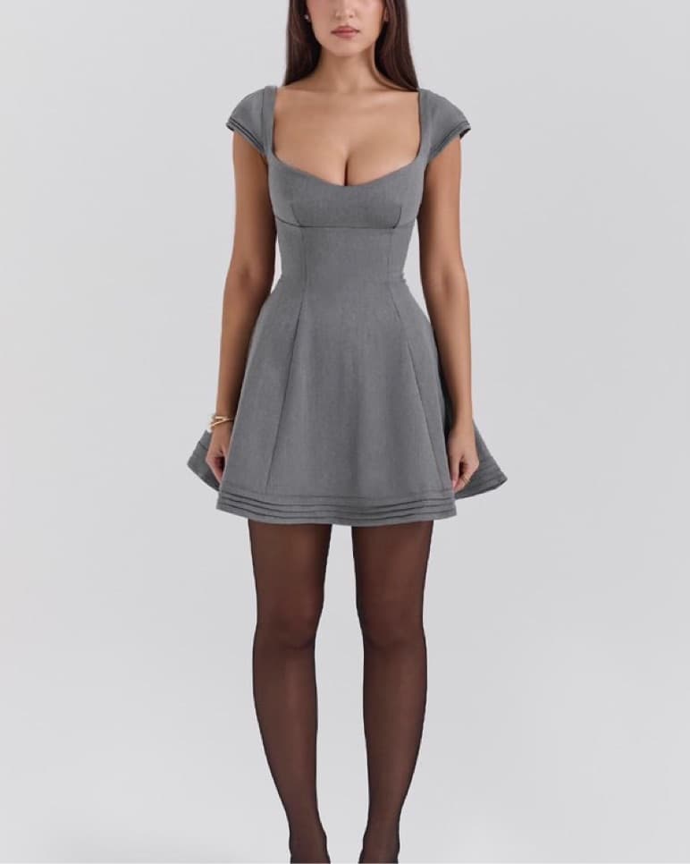 House Of Cb Grey Mini Dress - Image 1