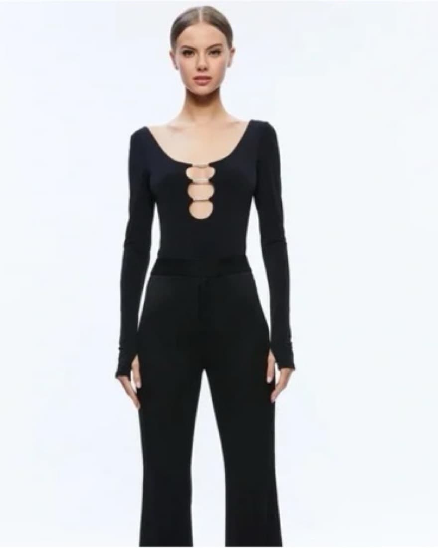 Alice + Olivia Kalena Cutout Bodysuit - Image 1