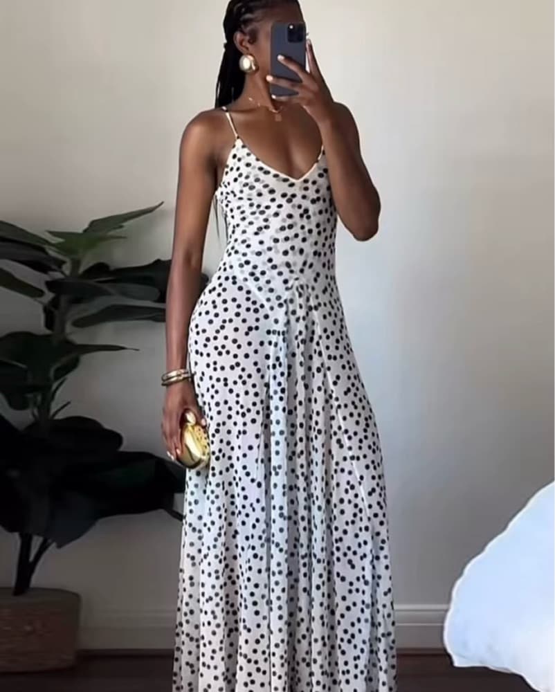 Zara Polka Dot Maxi Dress - Image 2