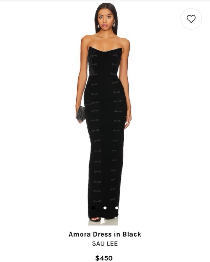 Revolve Black Velvet Corset Dress  - Image 3