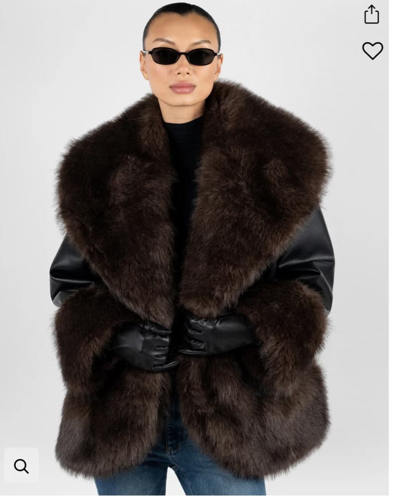 Fur-Trimmed Leather Jacket - Image 3