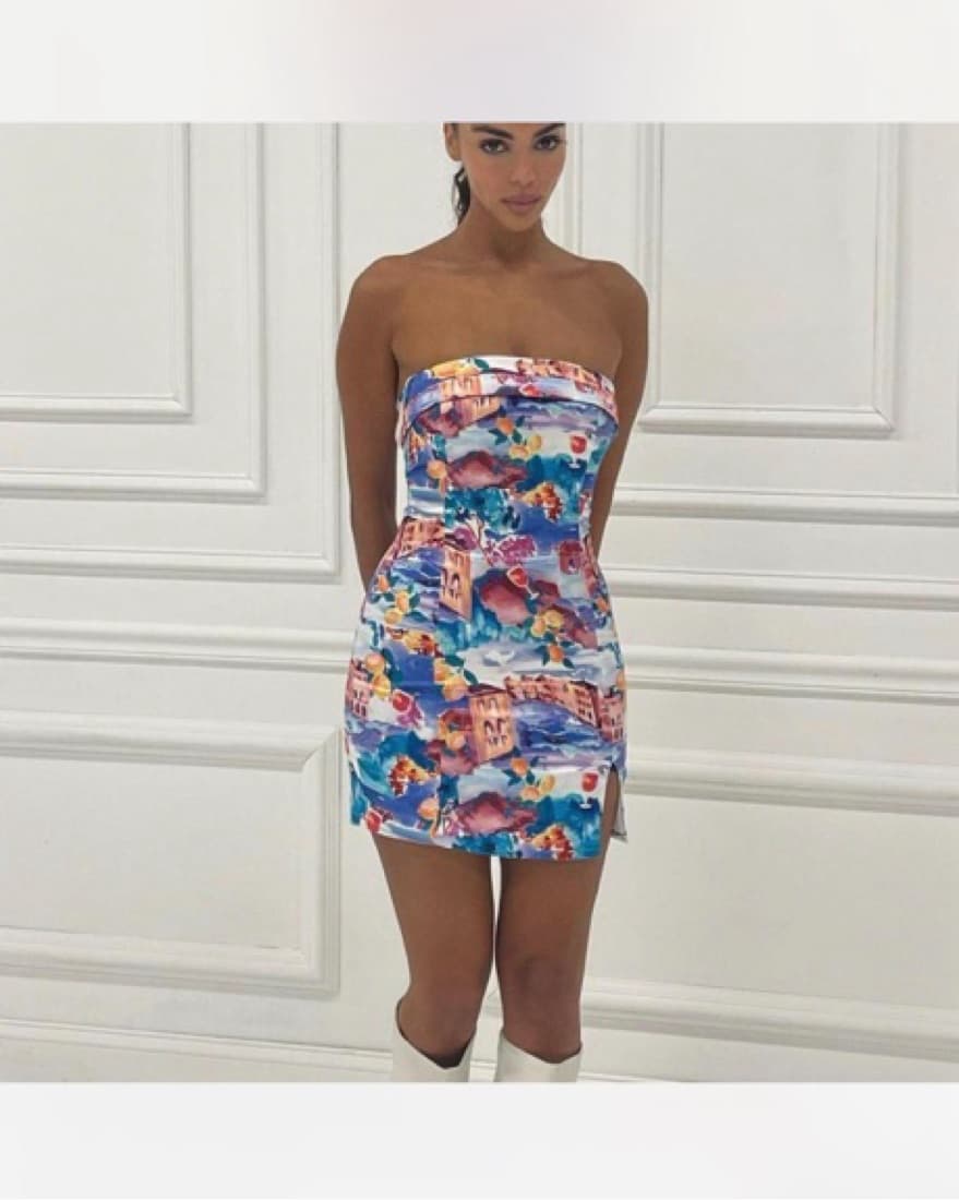 Runaway Jade Mini Dress in Salerno - Image 1