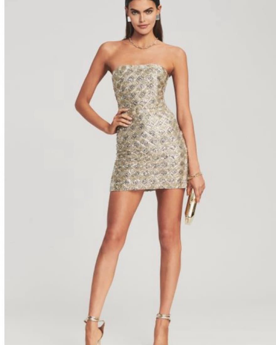 Retrofete Beaded Cocktail Dress - Image 3