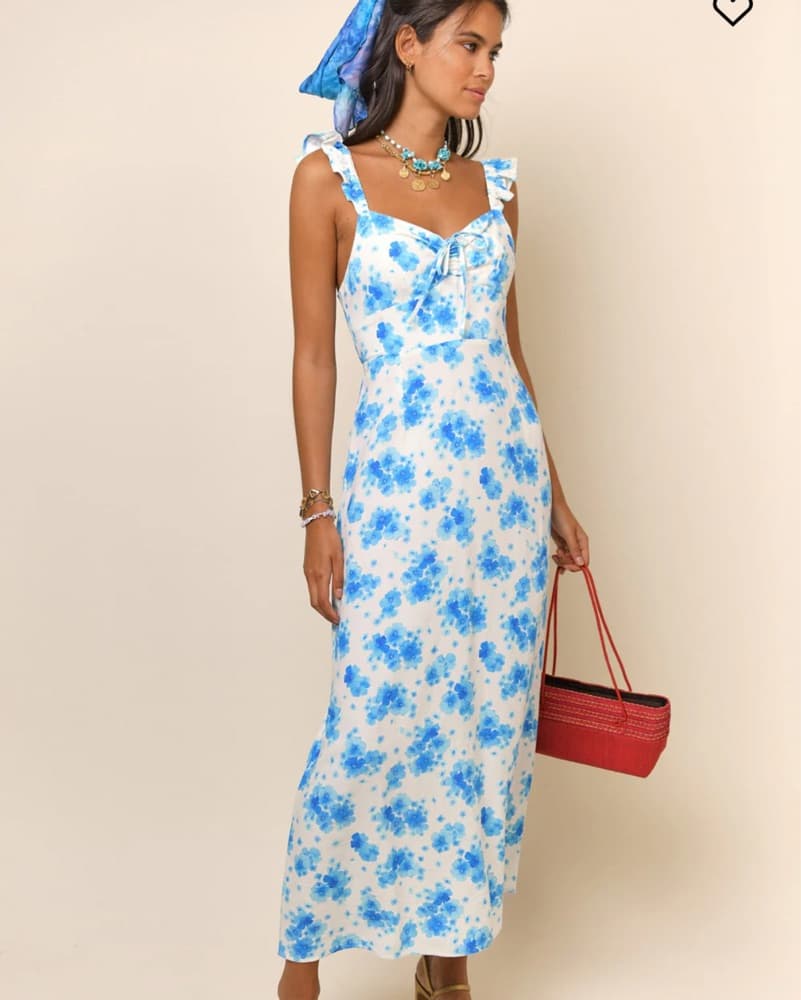 Rixo Floral Cecile Ruffle midi  - Image 1