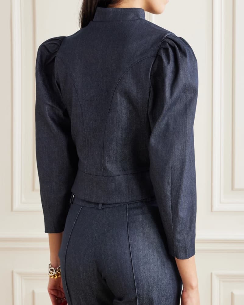 Destree Amoako Denim Peplum Jacket - Image 5