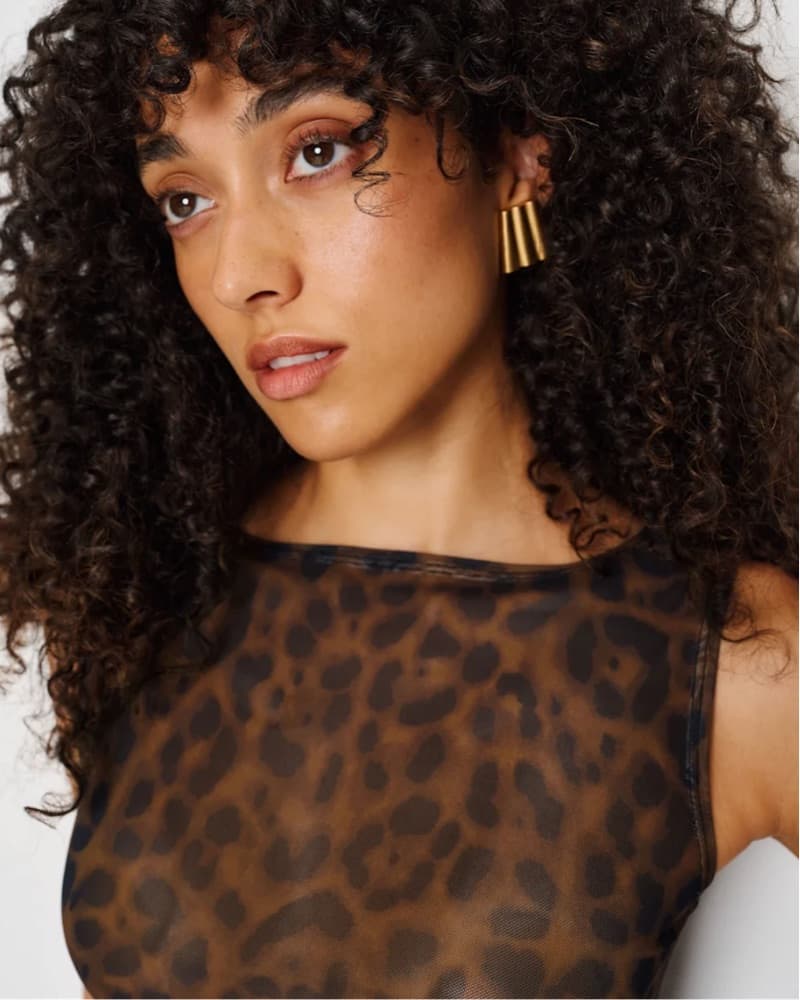 Reformation Mesh Panther Dusk Knit Top - Image 3