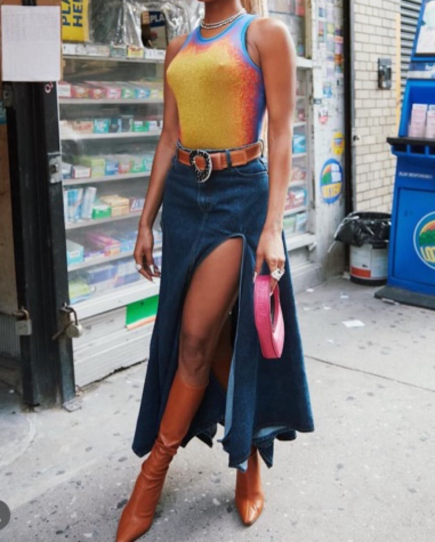 Y/project Denim Cut Out Maxi Skirt  - Image 2