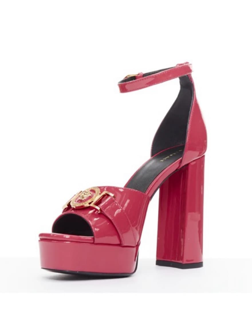 Patent Leather Pink Versace Platforms - Image 1