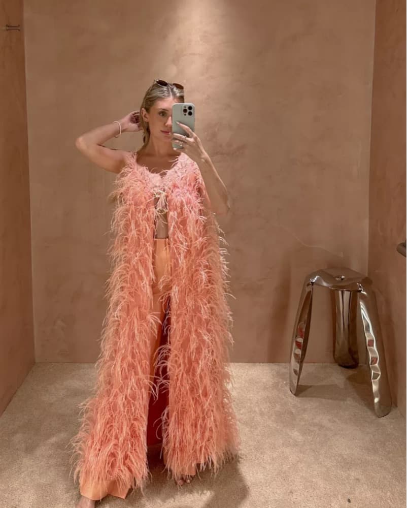 Cult Gaia Pink Feather Zaria Top  - Image 2
