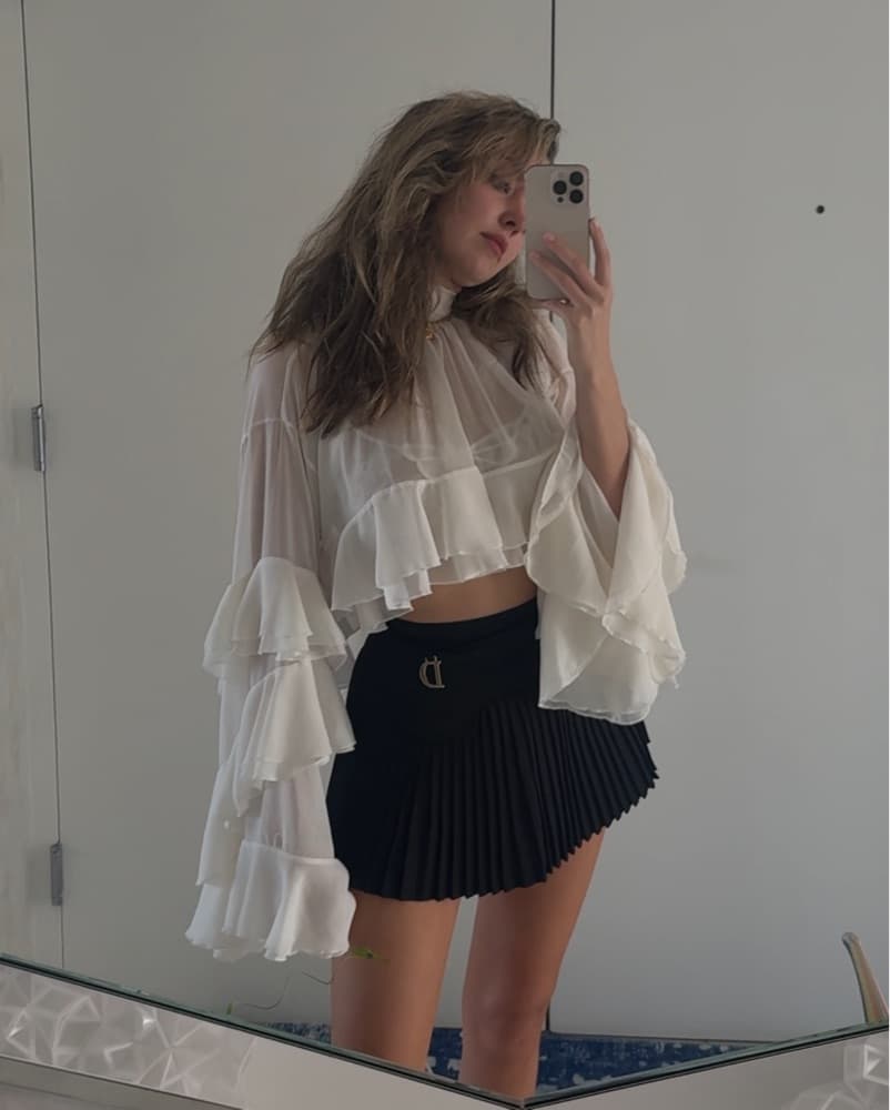 Ethereal Ruffled Chiffon Blouse - Image 4