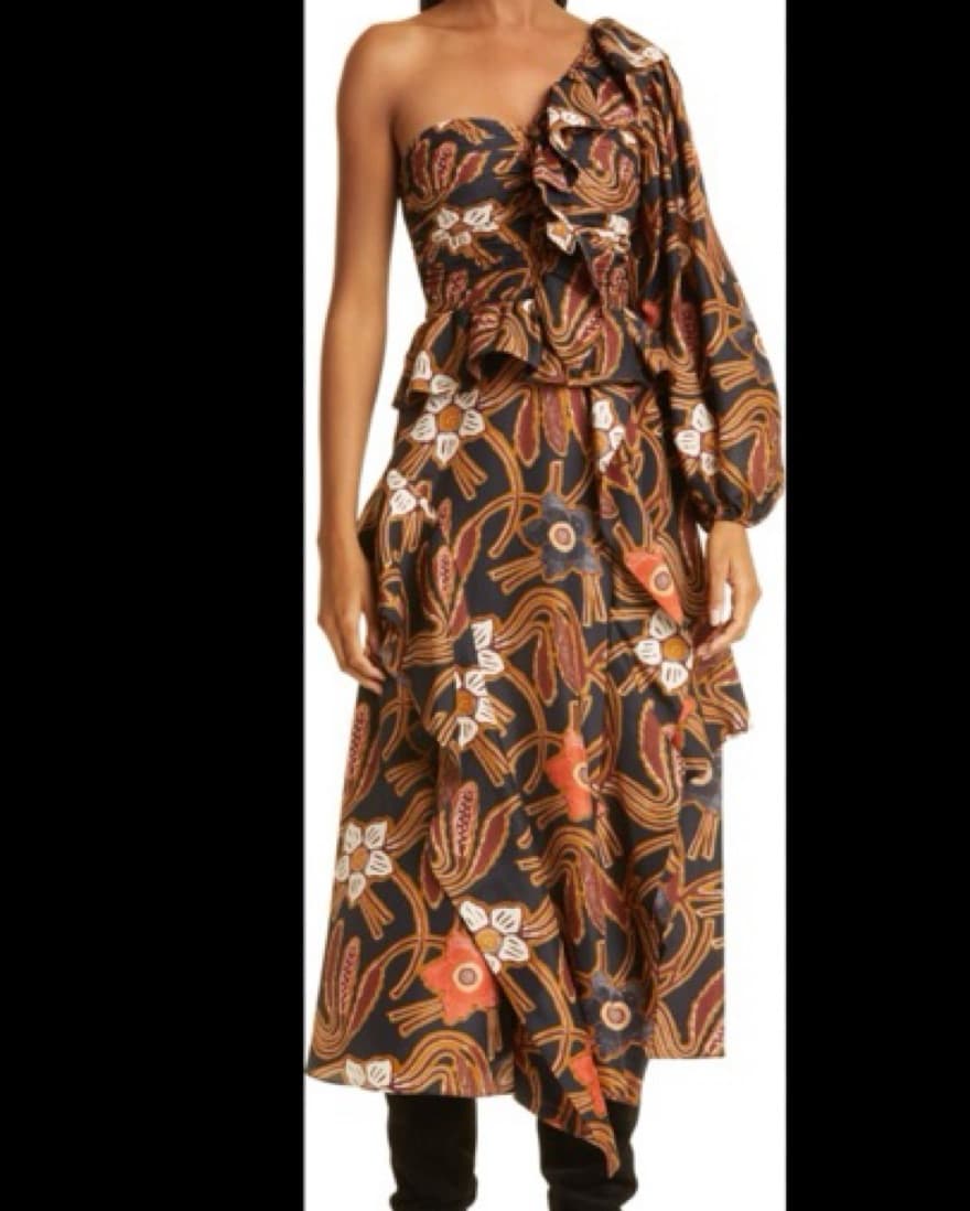 Ulla Johnson One Shoulder Floral Dress - Image 2