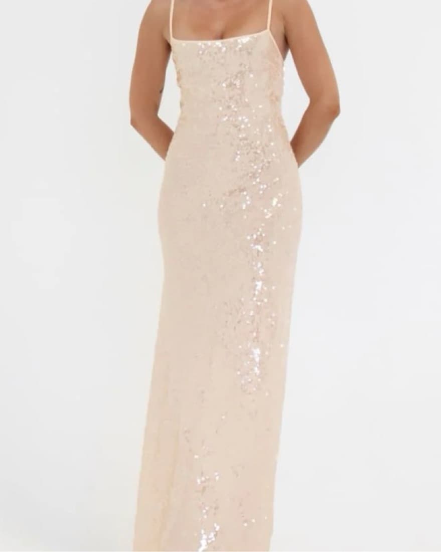 Vintage Sequin Slip Dress - Image 1